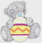 Схема вышивки "Медвежонок Teddy с пасхальным яйцом"