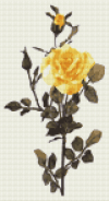 Схема вышивки "Желтая роза с бутоном"