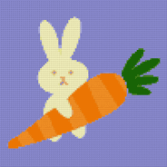 Схема вышивки "Заинька с морковкой"